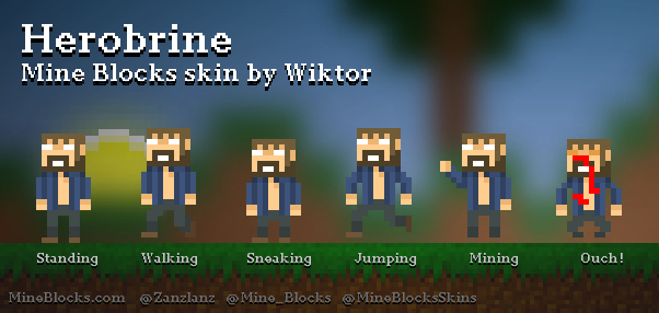 Mine Blocks - Herobrine skin by Oscar