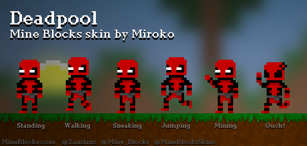 Mine Blocks - Deadpool skin by Miroko