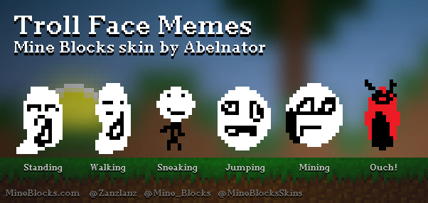 Trollface Minecraft Mob Skin