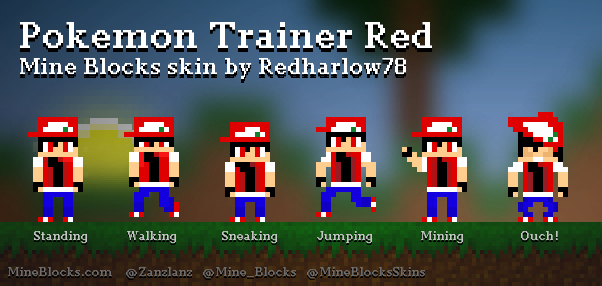 Pokemon - Trainer Red [V2] Minecraft Skin