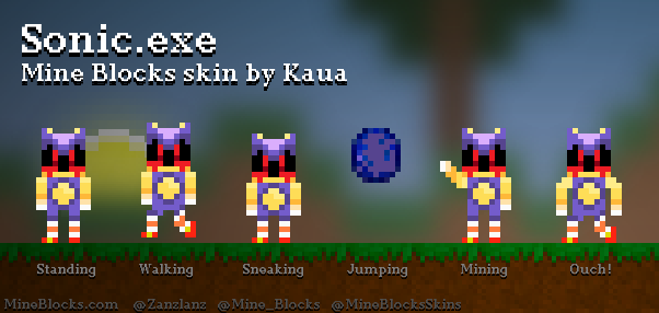 Sonic Exe Skin - Minecraft PNG Image