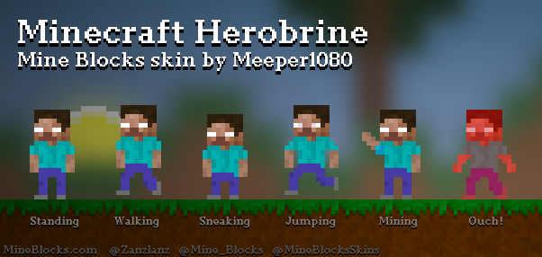 Mine Blocks - Herobrine skin by Oscar