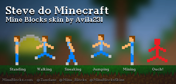 20 Minecraft Skins PS Brushes abr. Vol.12 - Free Photoshop Brushes