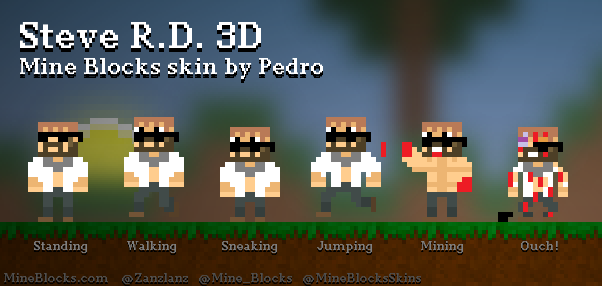 3d mine blocks skin