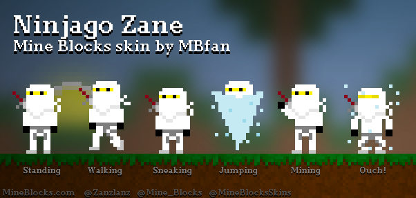 Mine Blocks Ninjago Zane Skin By Mbfan