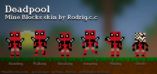 Mine Blocks - Deadpool skin by Miroko