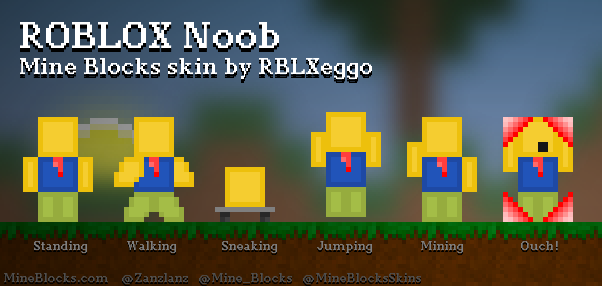 Mine Blocks Roblox Noob Skin By Rblxeggo