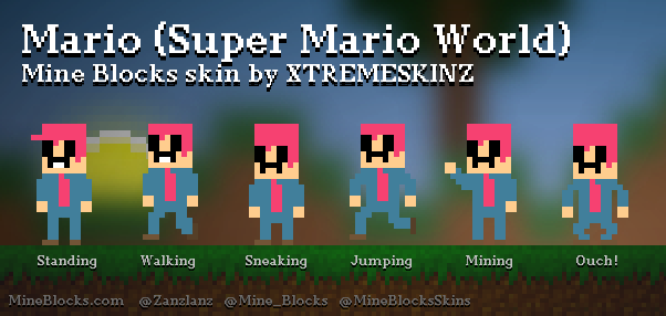 Mine Blocks Skins on X: Mario (Super Mario World) skin by RioluSkins!    / X