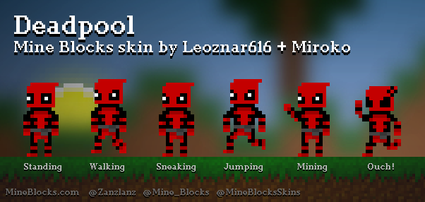 Mine Blocks - Deadpool skin by Miroko