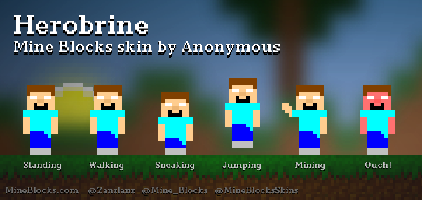 Mine Blocks - Herobrine skin by Anonymous