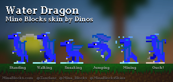 Mine Blocks - 'Water Dragon' skin by Dinos