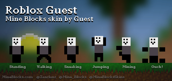Mine Blocks Roblox Guest Skin By Guest