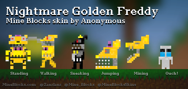 Mine Blocks - Fredbear UCN Freddy skin by Gokussj9