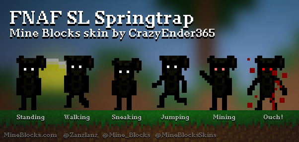 Mine Blocks Skins on X: Springtrap (FNaF 3) skin by RioluSkins
