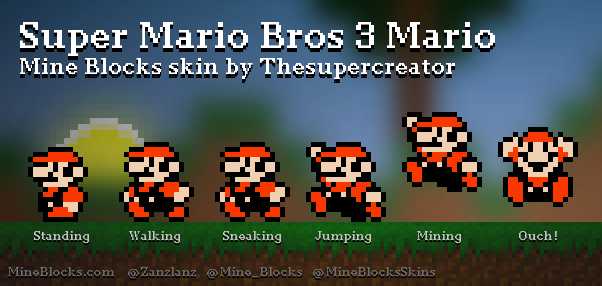 Mine Blocks Skins on X: Mario (Super Mario World) skin by RioluSkins!    / X