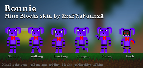 Mine Blocks Skins on X: FNaF Bonnie skin by Thesupercreator!    / X