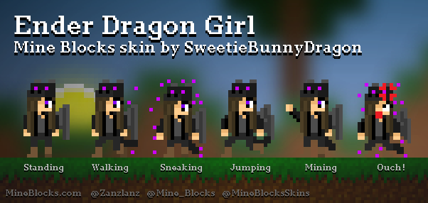 Mine Blocks - Ender Dragon Girl skin by SweetieBunnyDragon