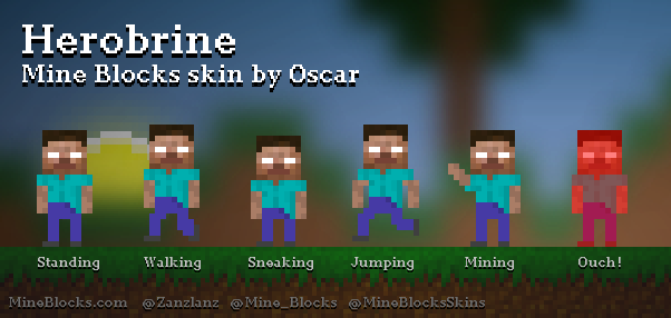 Mine Blocks - Minecraft Herobrine skin by Wallace