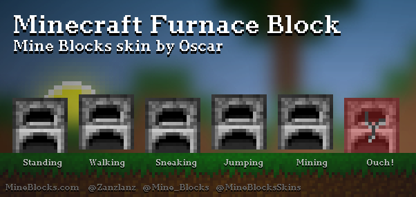 Mine Blocks Minecraft Furnace Block Skin By Oscar - furnace minecraft decal number for roblox