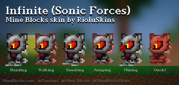 Mine Blocks Infinite Sonic Forces Skin By Rioluskins - infinite's theme sonic forces roblox id