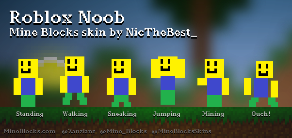 Roblox noob head Minecraft Mob Skin