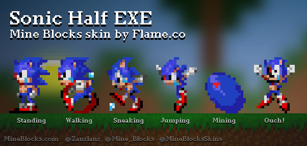 Sonic Exe Skin - Minecraft PNG Image