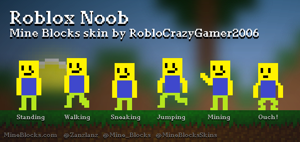 Mine Blocks Roblox Noob Skin By Roblocrazygamer2006 - noob skin id roblox