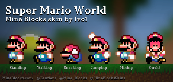 Mine Blocks Skins on X: Mario (Super Mario World) skin by RioluSkins!    / X