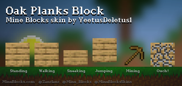 Mine Blocks Oak Planks Block Skin By Yeetusdeletus1