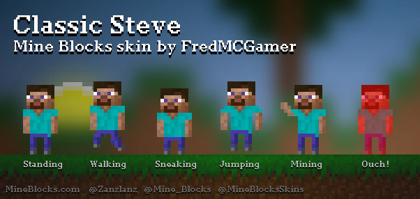 Classic Steve, Minecraft Skin