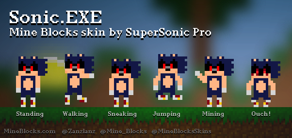 sonic exe Minecraft Skins